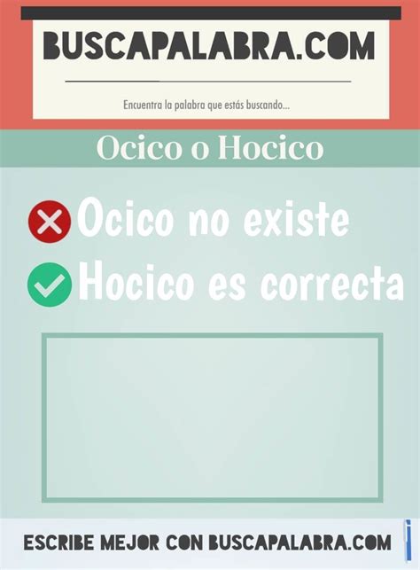 ocico o hocico|Cómo se escribe ocico o hocico